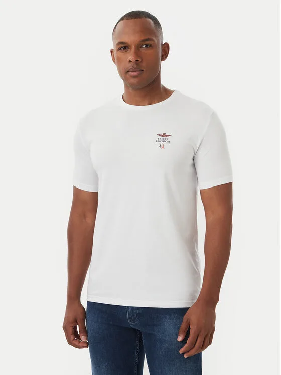 Aeronautica Militare Тишърт Girocollo AM1UTI005 Бял Regular Fit – Мъжки тениски