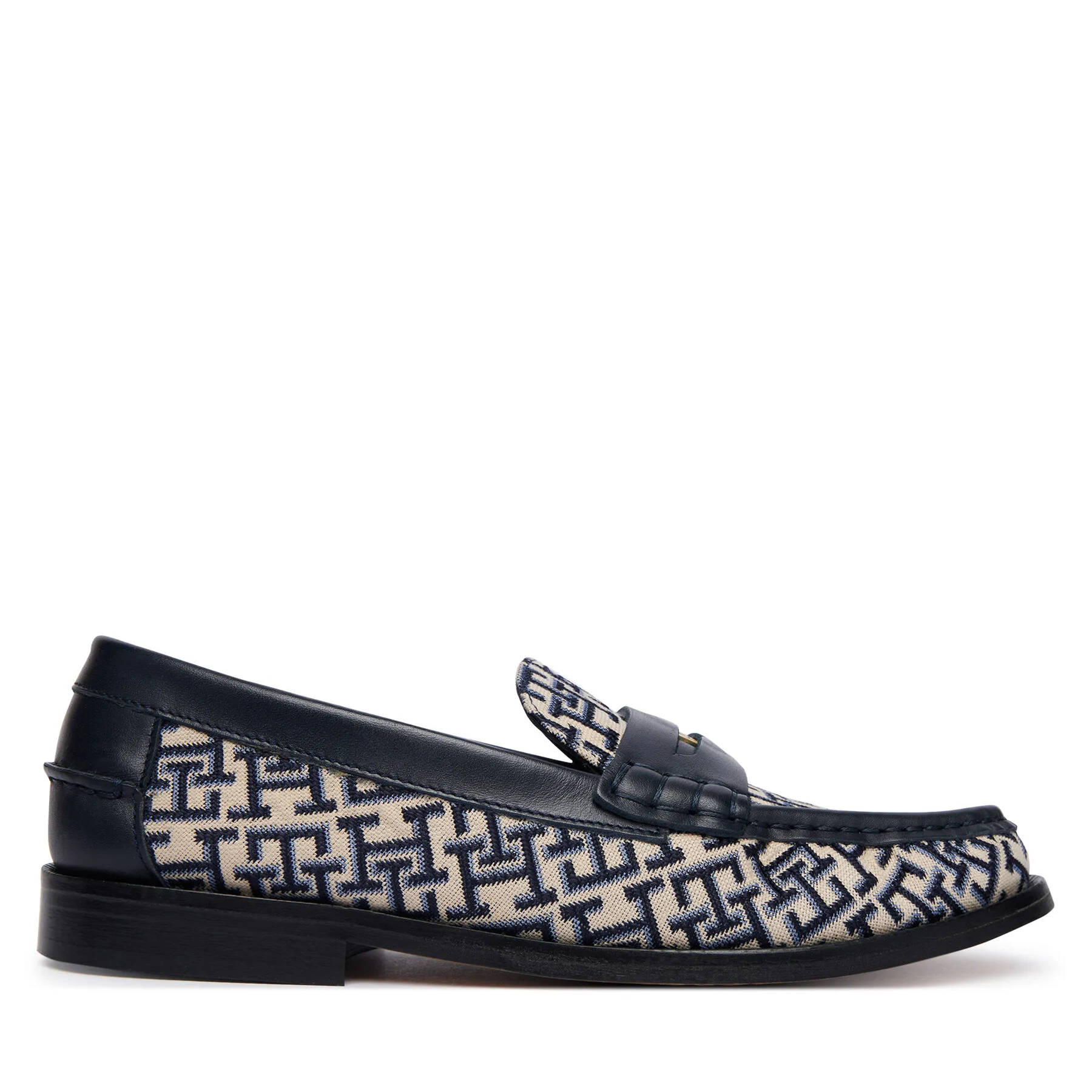 лоуфъри с дебела подметка Tommy Hilfiger Th Monogram Penny Bar Loafer FW0FW09537 Тъмносин – Дамски лоуфъри