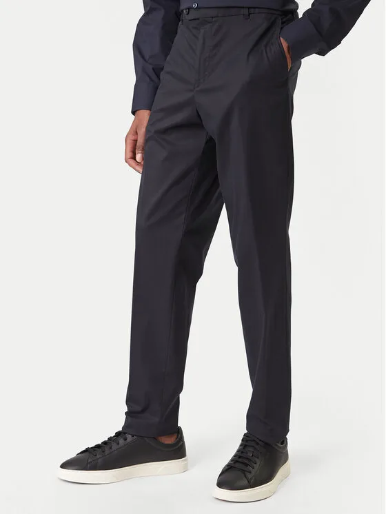 BOSS Текстилни панталони C-Perin 50555842 Тъмносин Slim Fit – Мъжки текстилни панталони