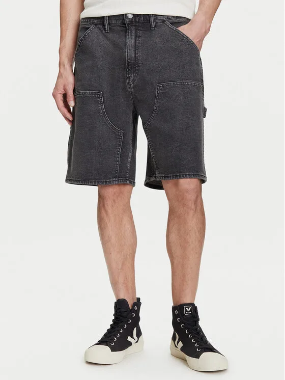 Gap Дънкови шорти 767488 Черен Relaxed Fit – Мъжки дънкови шорти