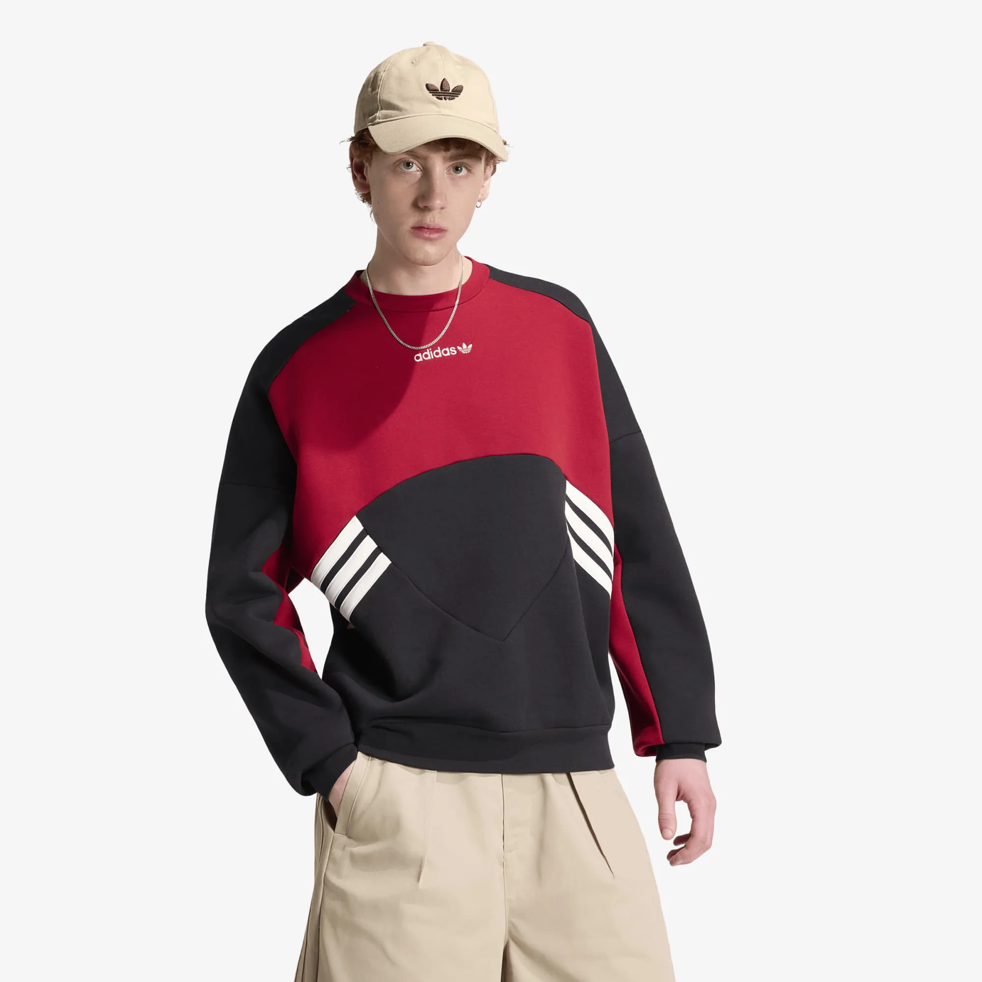Мъжки суитшърт adidas Originals Cutline черен/червен – Black|Team Victory Red – Мъжки суитшърти без цип