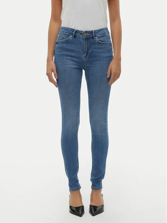 Vero Moda Дънки Flash 10300173 Син Skinny Fit – Дамски skinny дънки