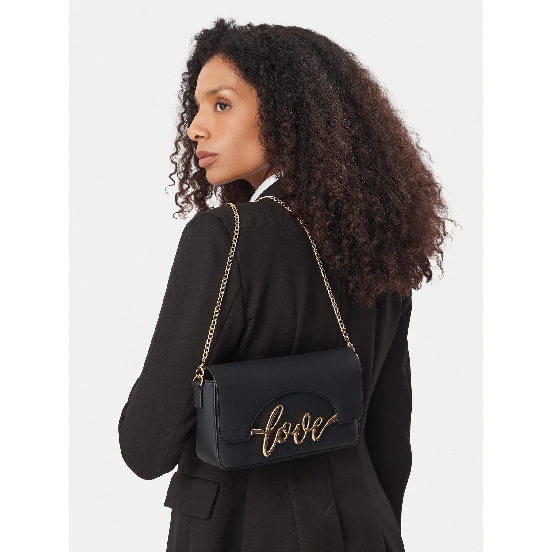 Дамска клъч чанта LOVE MOSCHINO JC4272PP0PKR0000 черна – Черен – Дамски клъч чанти