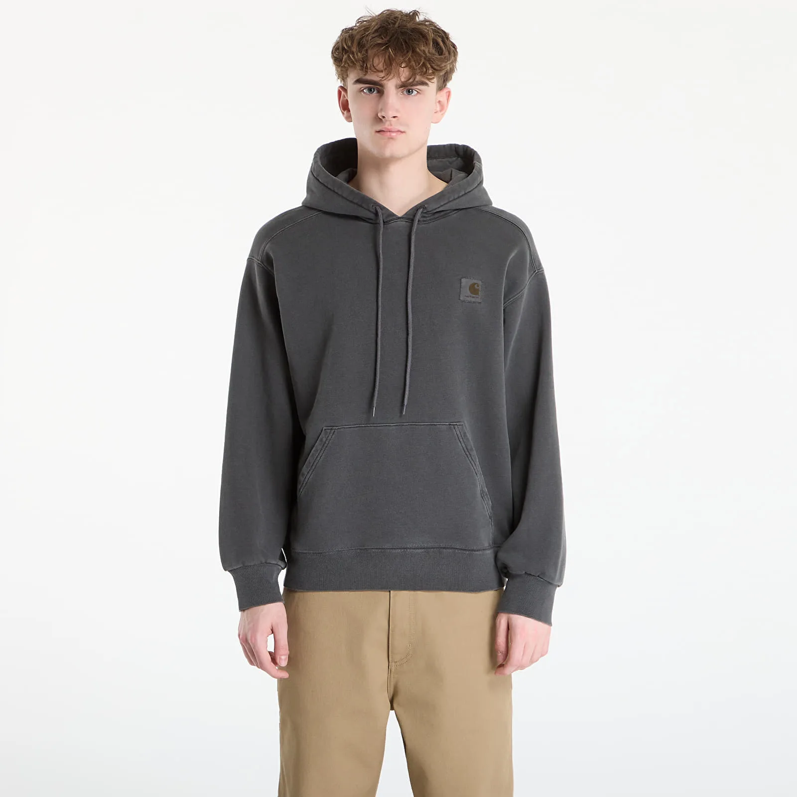 Мъжки суитшърт с качулка Carhartt WIP Hooded Nelson черен – Black – Мъжки худита