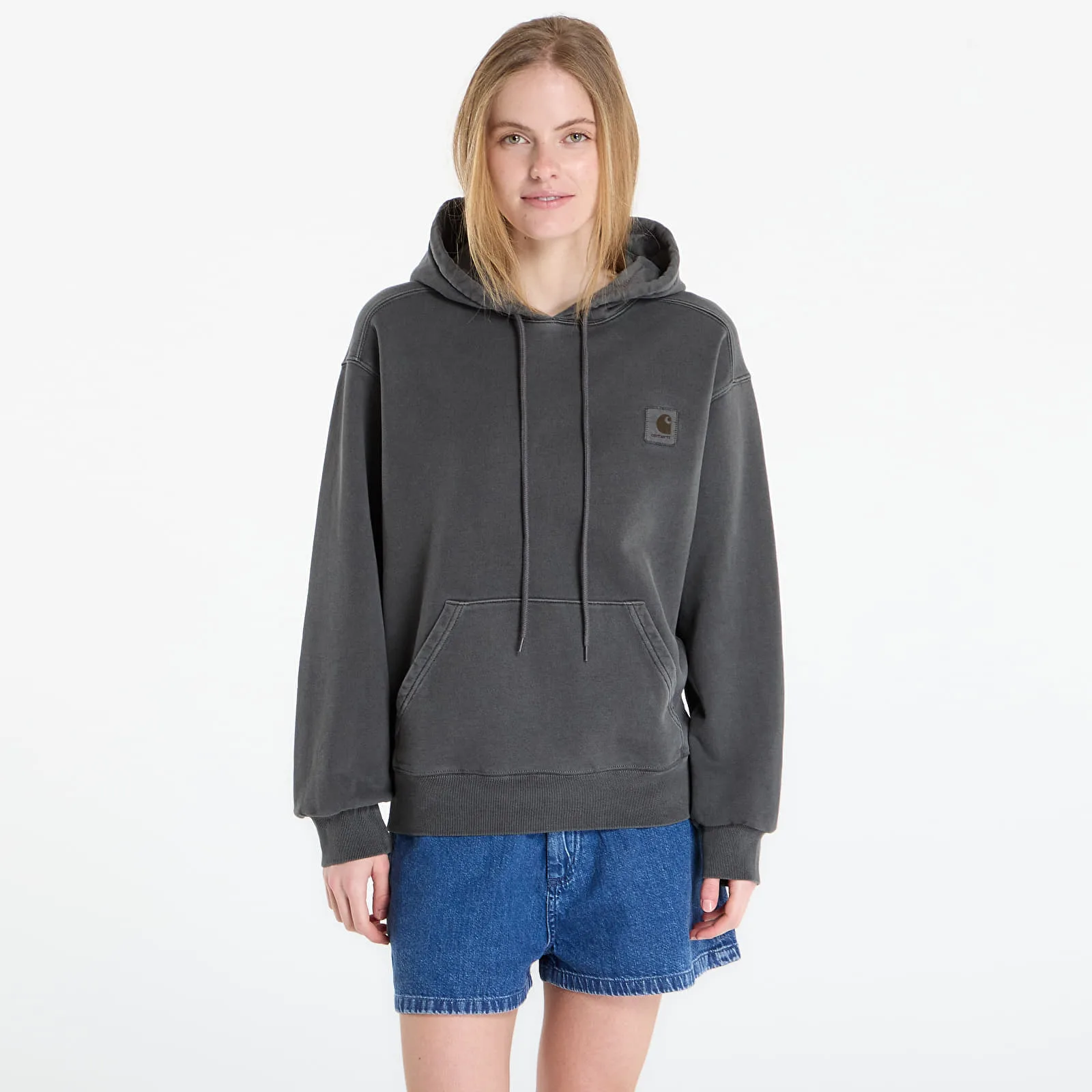 Мъжки суитшърт с качулка Carhartt WIP Hooded Nelson черен – Black – Мъжки худита