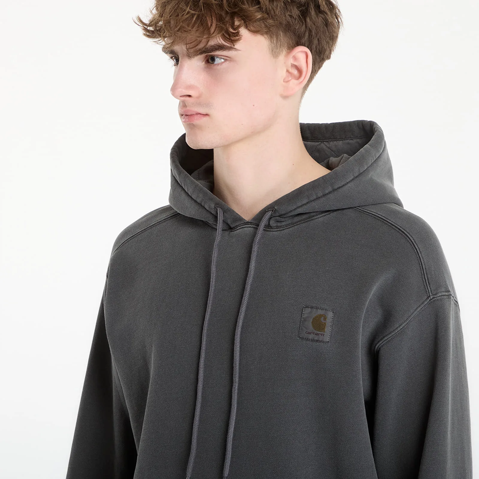 Мъжки суитшърт с качулка Carhartt WIP Hooded Nelson черен – Black – Мъжки худита