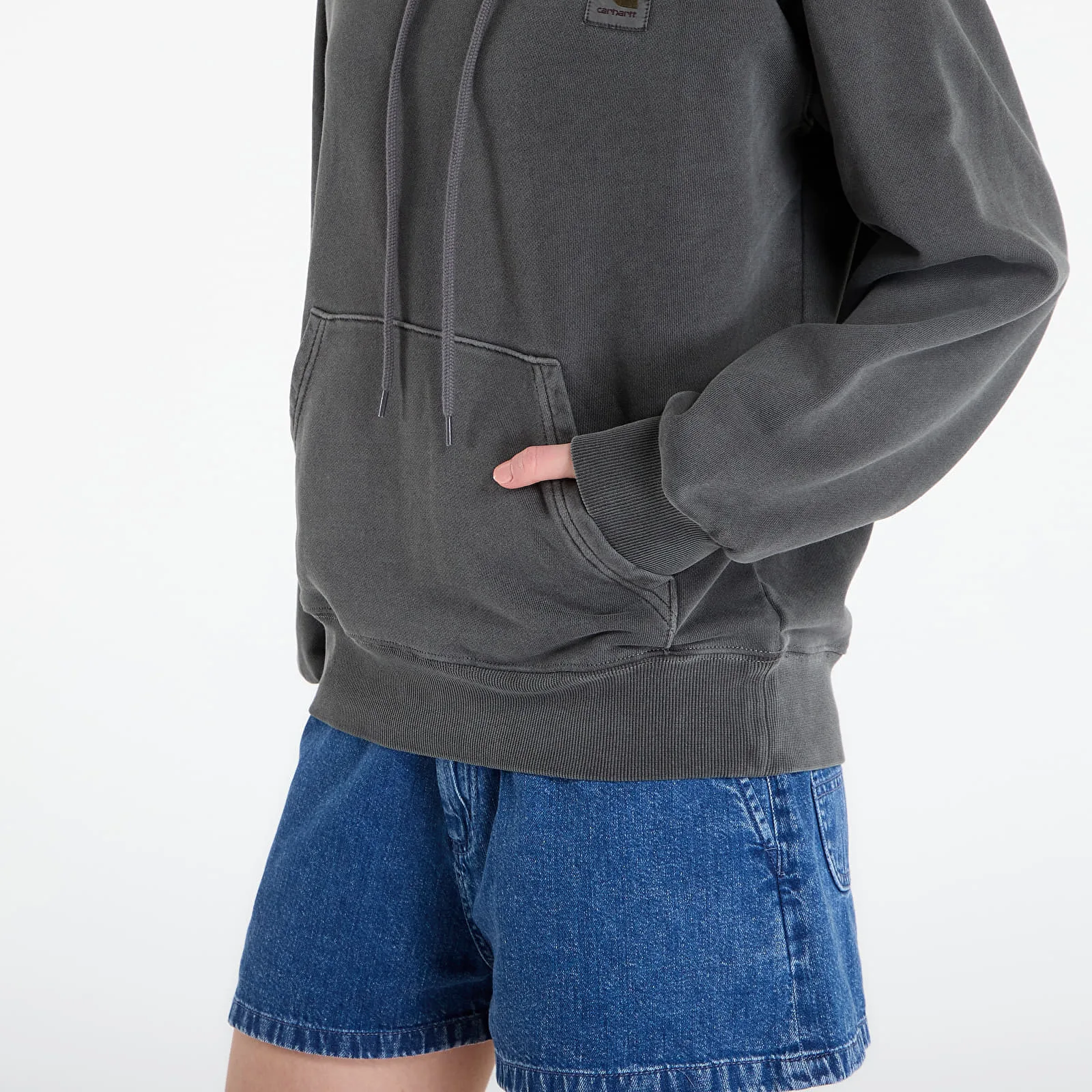 Мъжки суитшърт с качулка Carhartt WIP Hooded Nelson черен – Black – Мъжки худита