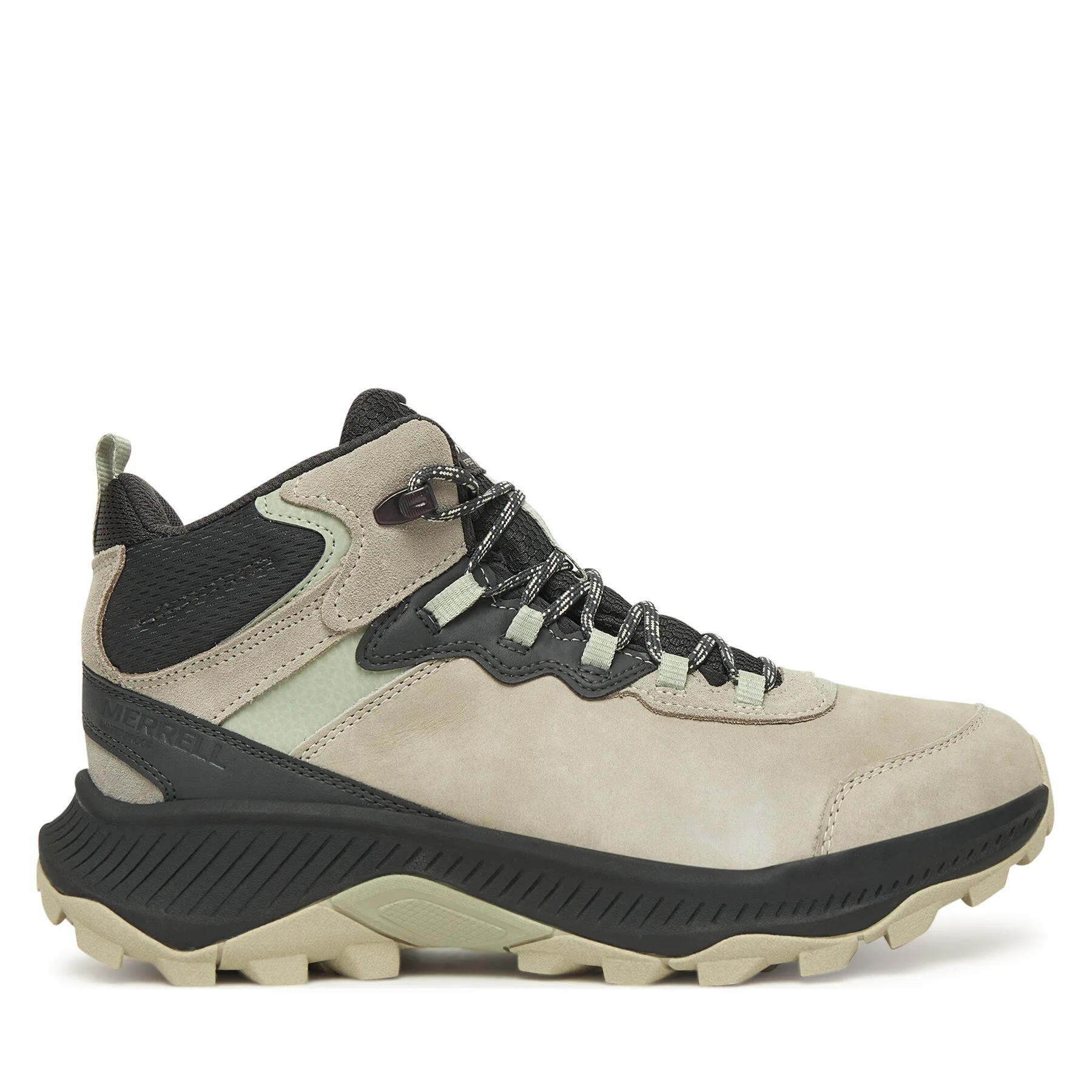 Мъжки високи туристически обувки Merrell Speed Strike 2 Leather Mid бежови – Мъжки високи трекинг обу…