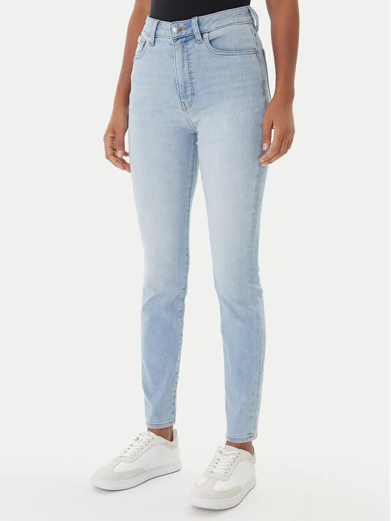 Дамски дънки Calvin Klein Jeans LV047E610G сини – Дамски skinny дънки