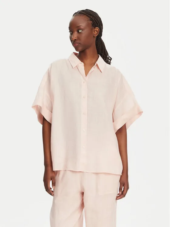 BOSS Риза C_Bisenas 50537918 Розов Oversize – Дамски ежедневни ризи