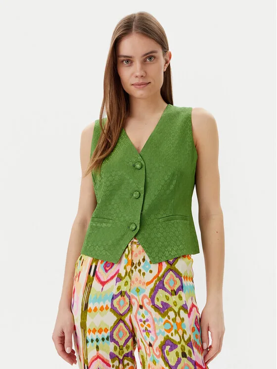 LOLA CASADEMUNT Елек MS2502007 Зелен Regular Fit – Дамски елеци