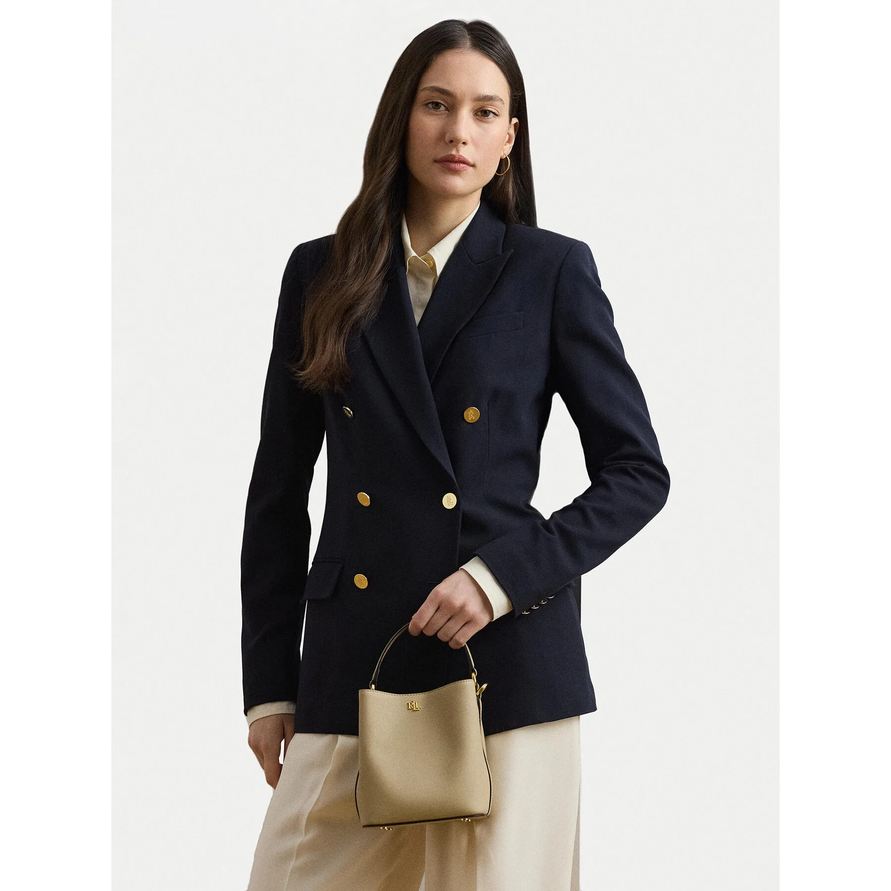 Дамска чанта LAUREN RALPH LAUREN 431969365004 бежова – Класически дамски чанти