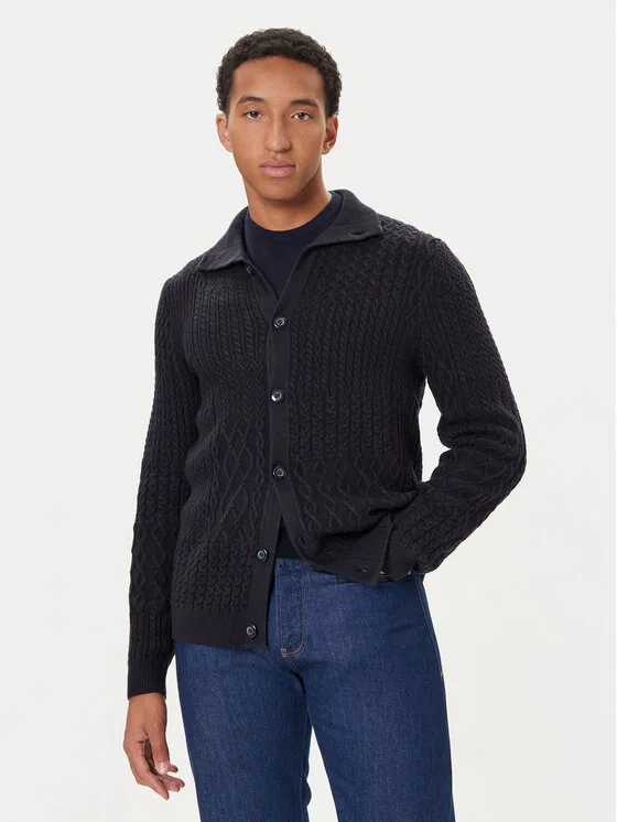 Guess Кардиган M5BR43 Z2ZK2 Тъмносин Regular Fit – Мъжки жилетки