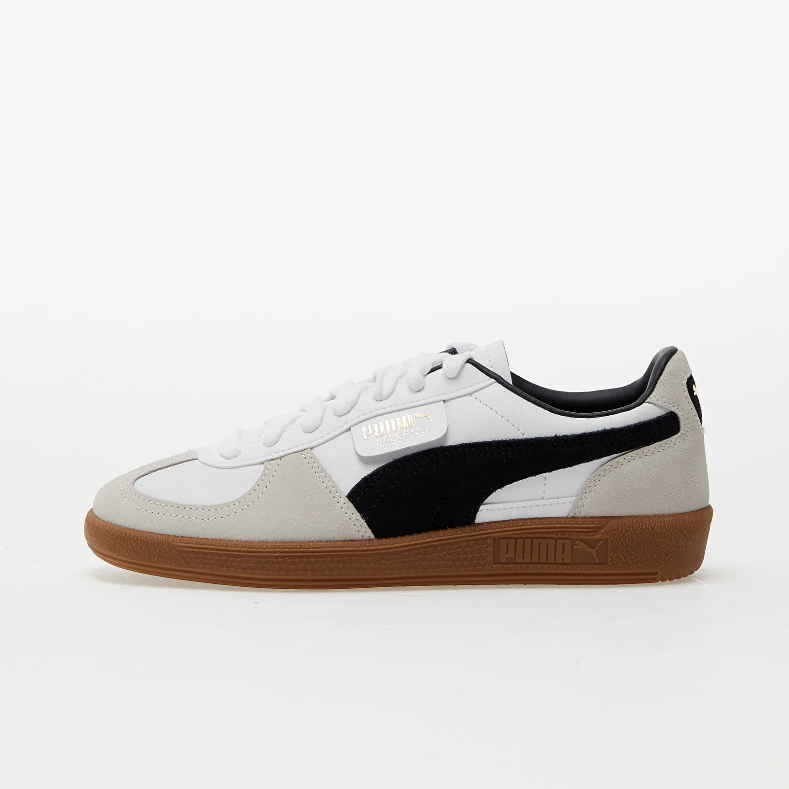 Сникърси Puma Palermo Lth Puma White/ Vapor Gray/ Gum EUR 42 – Puma White|Vapor Gray|Gum – Мъжки маратонки