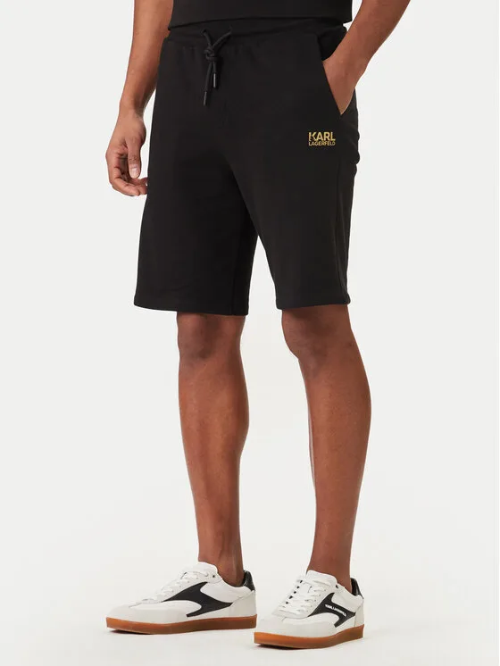 KARL LAGERFELD Спортни шорти 705783 562917 Черен Regular Fit – Мъжки спортни къси панталони