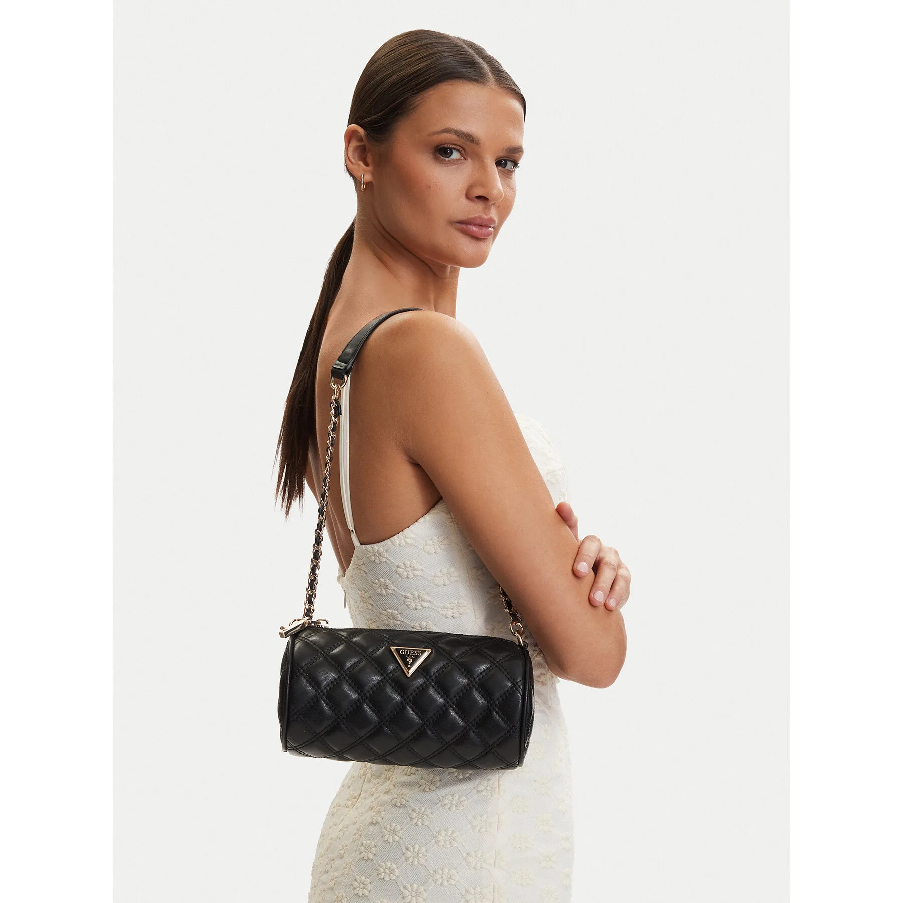 Дамска чанта Guess Giully II Mini HWQG96 73720 Черен – Класически дамски чанти