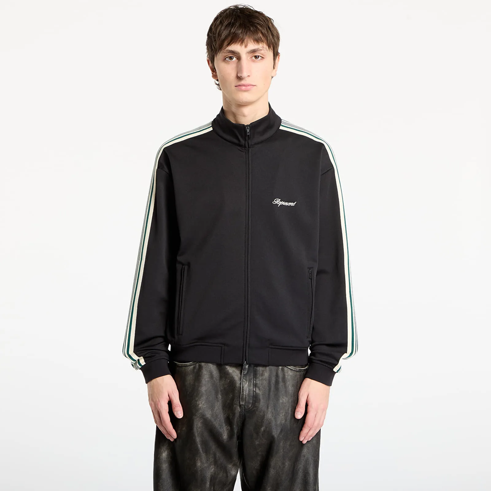 Яке REPRESENT Taped Track Jacket UNISEX Jet Black L – Мъжки якета и палта