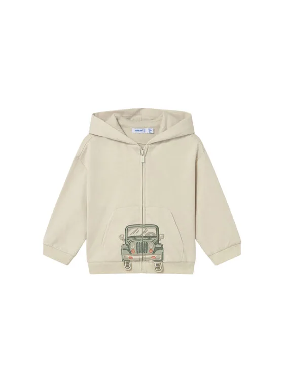 Mayoral Суитшърт 1407 Бежов Regular Fit – Мъжки суитшърти с цип