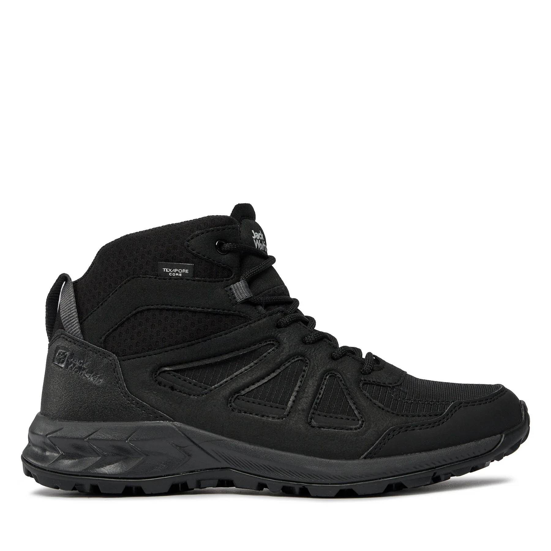 Туристически Jack Wolfskin Woodland 2 Texapore Mid M 4051261 Черен – Мъжки високи трекинг обувки