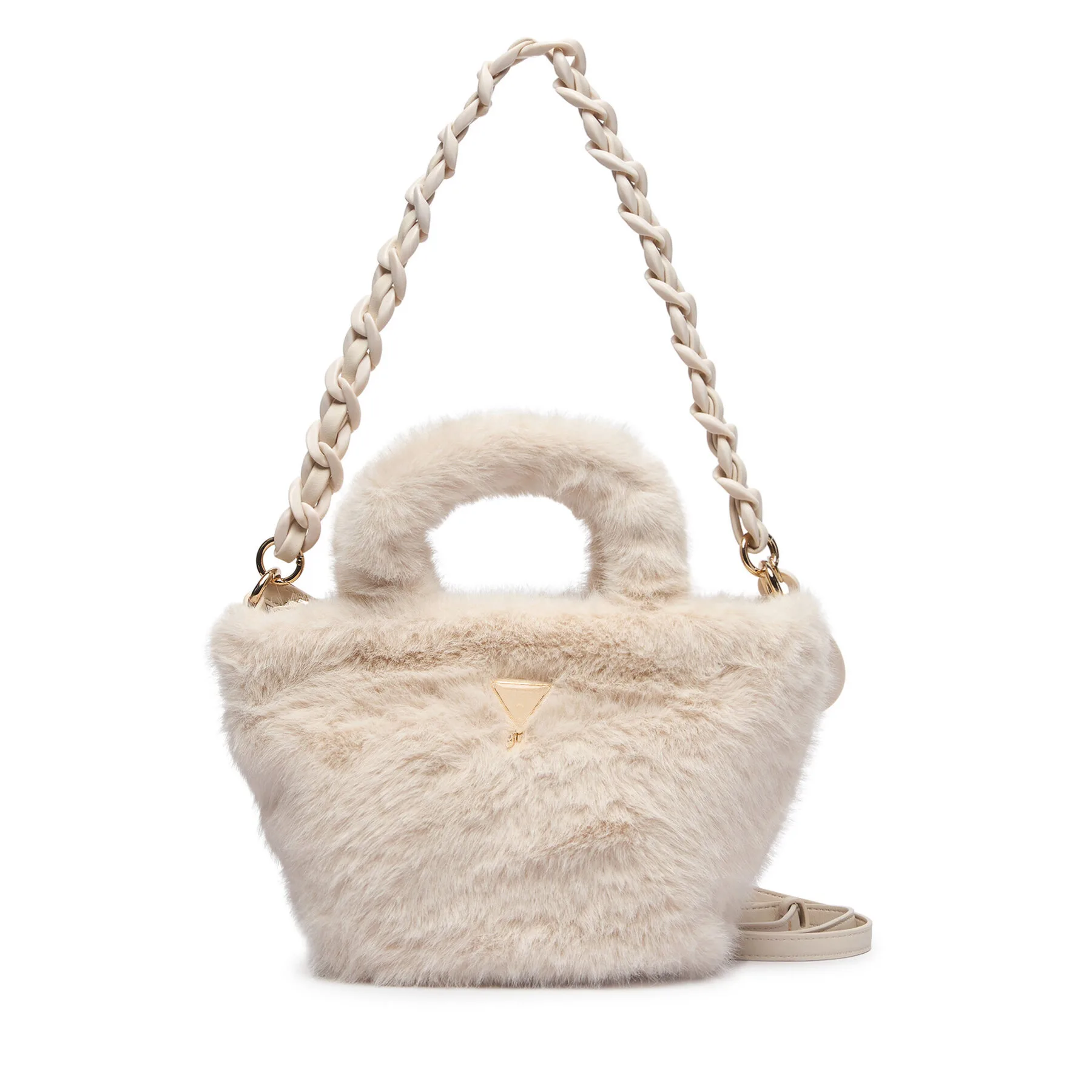 Дамска чанта Guess J6BZ17 W3990 Кремав – Класически дамски чанти