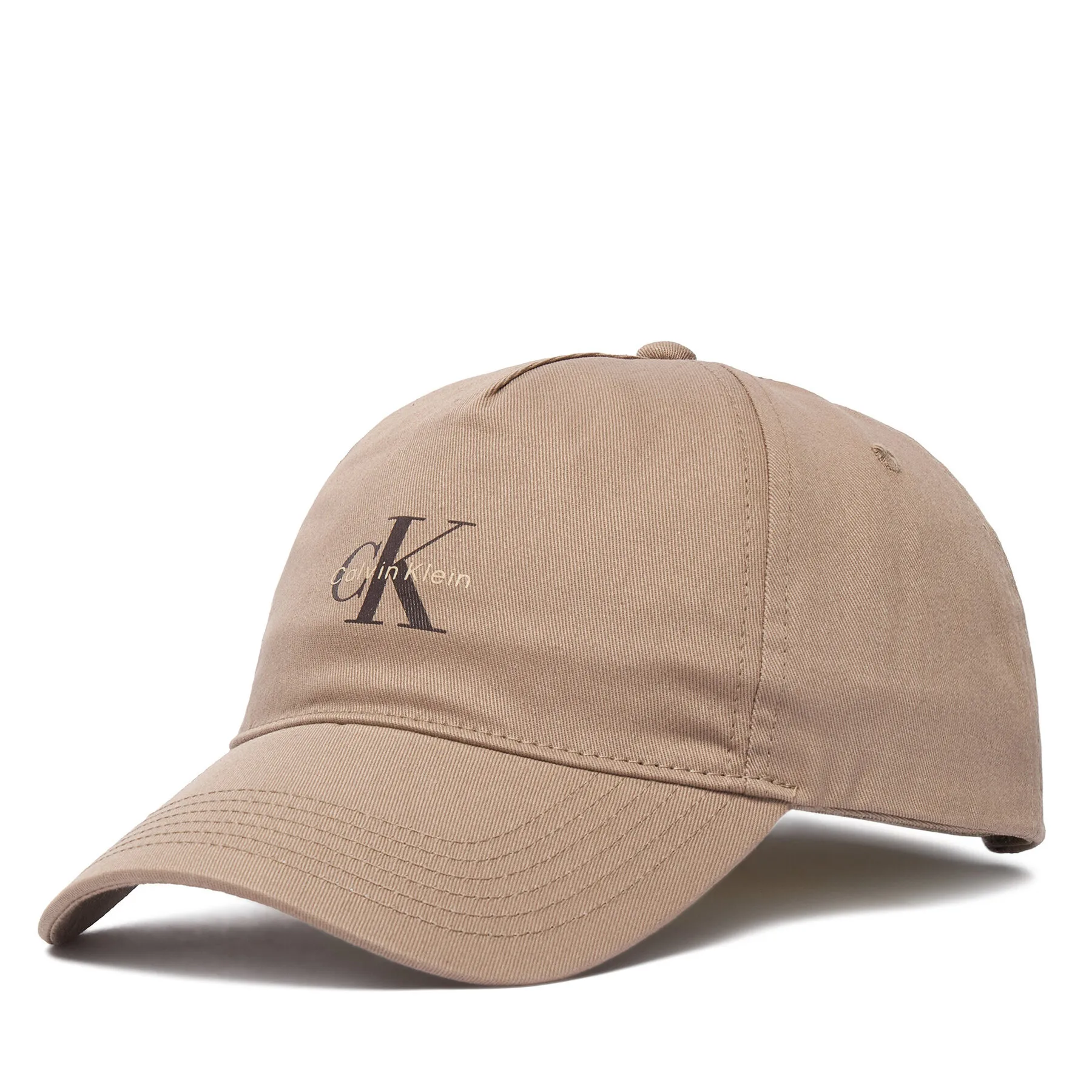 Мъжка шапка с козирка Calvin Klein Monologo Printed Baseball бежова – Шапки с козирка