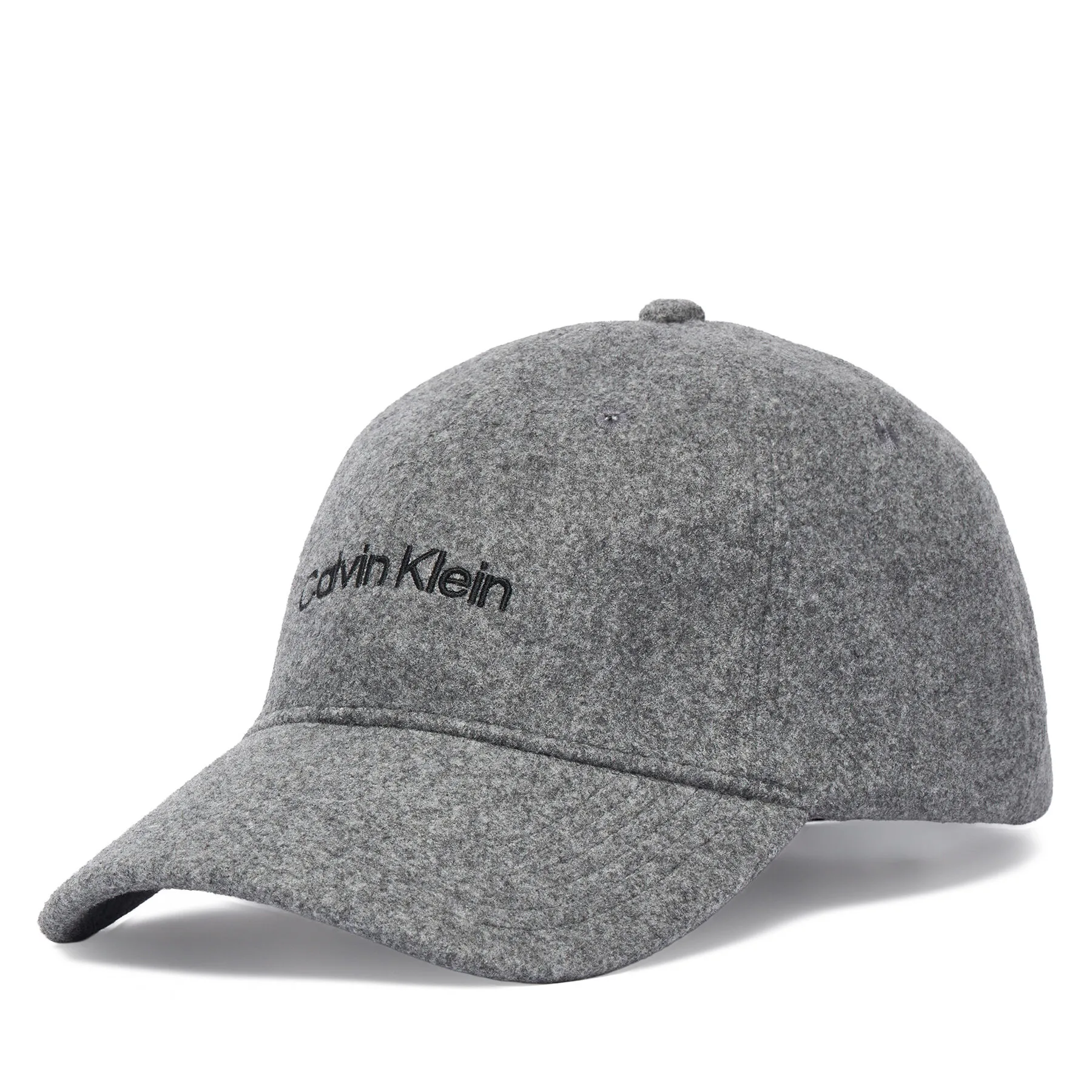 Мъжка шапка с козирка Calvin Klein Embroidered Titlecase Logo Felt сива – Шапки с козирка