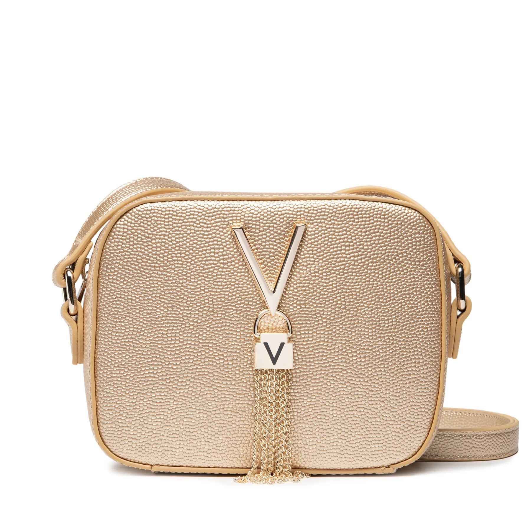 Дамска чанта Valentino Divina VBS1R409G Златист – Чанти