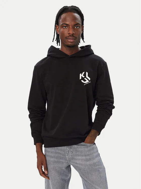 Karl Lagerfeld Jeans Суитшърт B3M20021 Черен Regular Fit – Мъжки суитшърти без цип