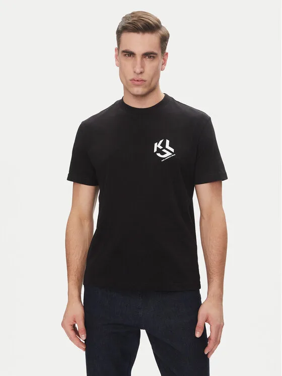 Karl Lagerfeld Jeans Тишърт A2M17072 Черен Regular Fit – Мъжки тениски