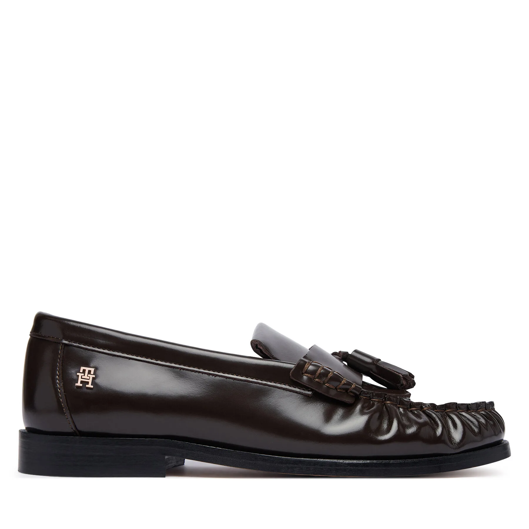 Мокасини Tommy Hilfiger Tassel Abrasivato FW0FW09460 Тъмнокафяв – Дамски мокасини