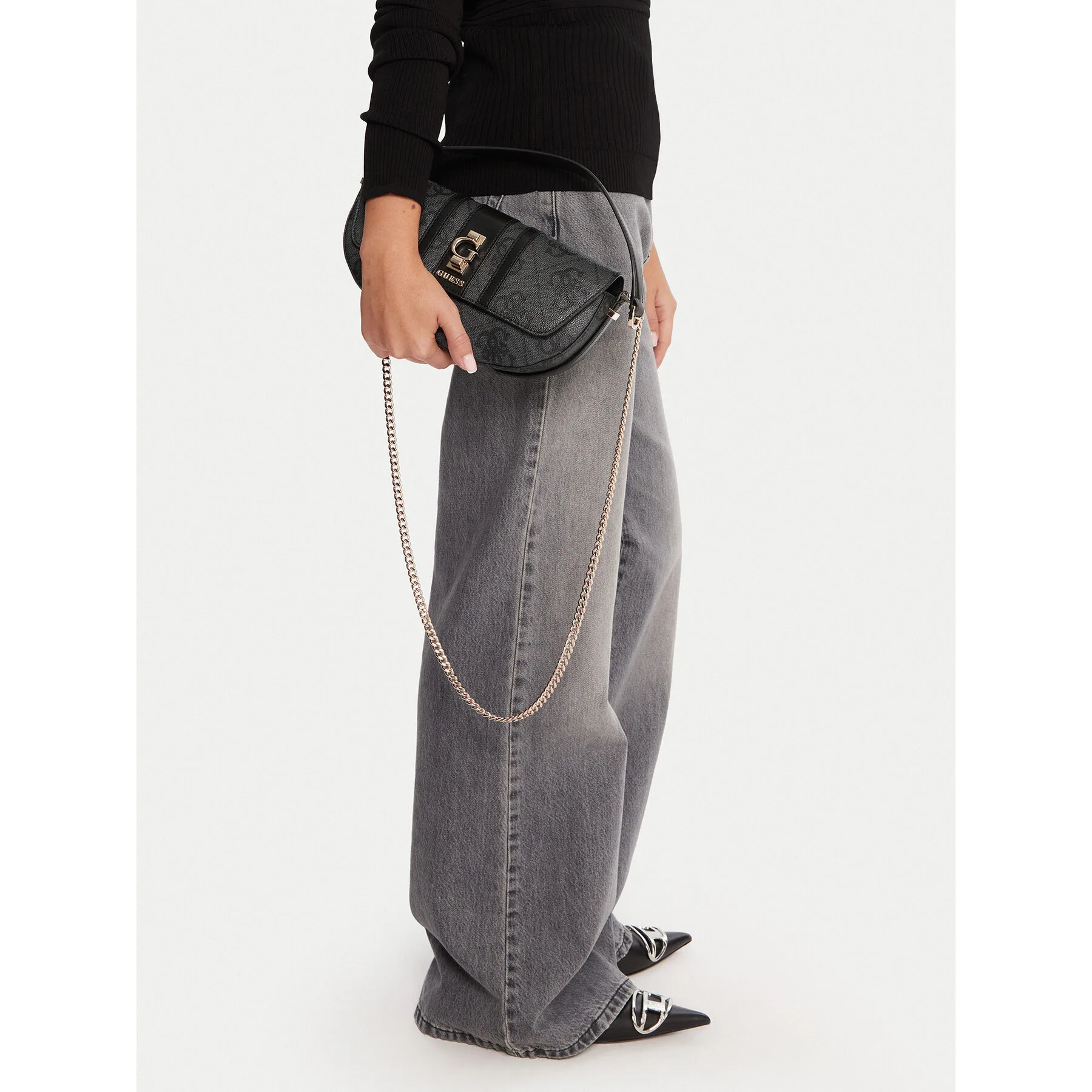 Дамска чанта Guess Erenia HWSO78 38210 Сив – Чанти