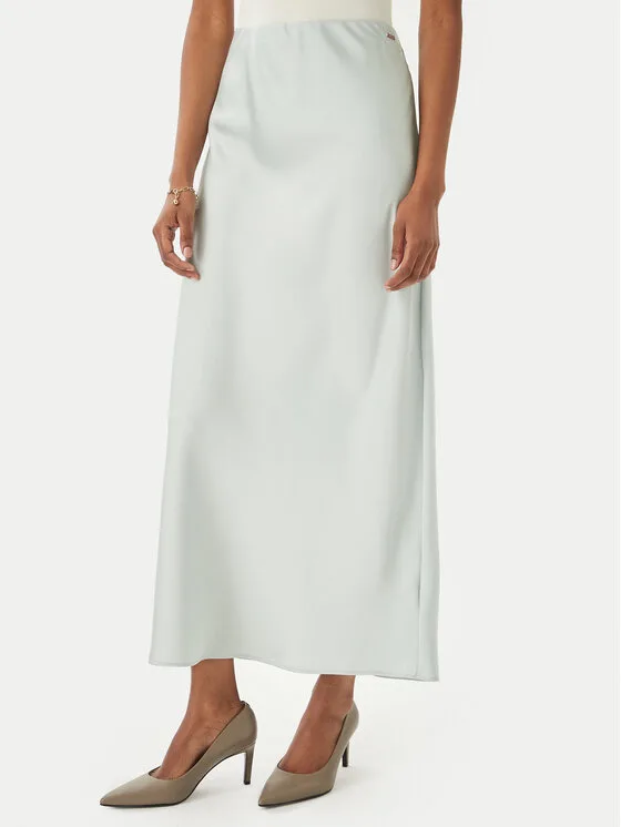 Calvin Klein Макси пола LV044F621G Зелен Regular Fit – Дамски макси поли