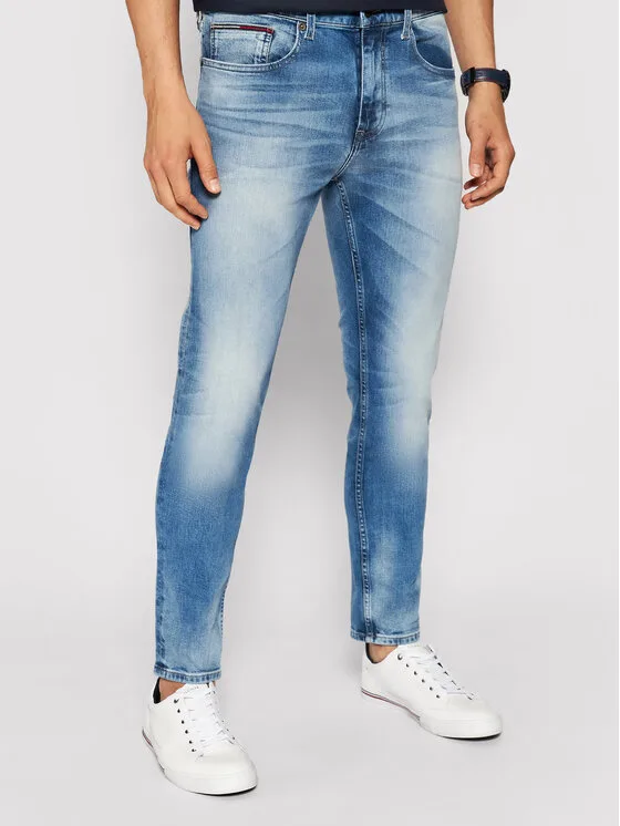 Tommy Jeans Дънки Austin DM0DM09555 Син Slim Fit – Мъжки slim дънки