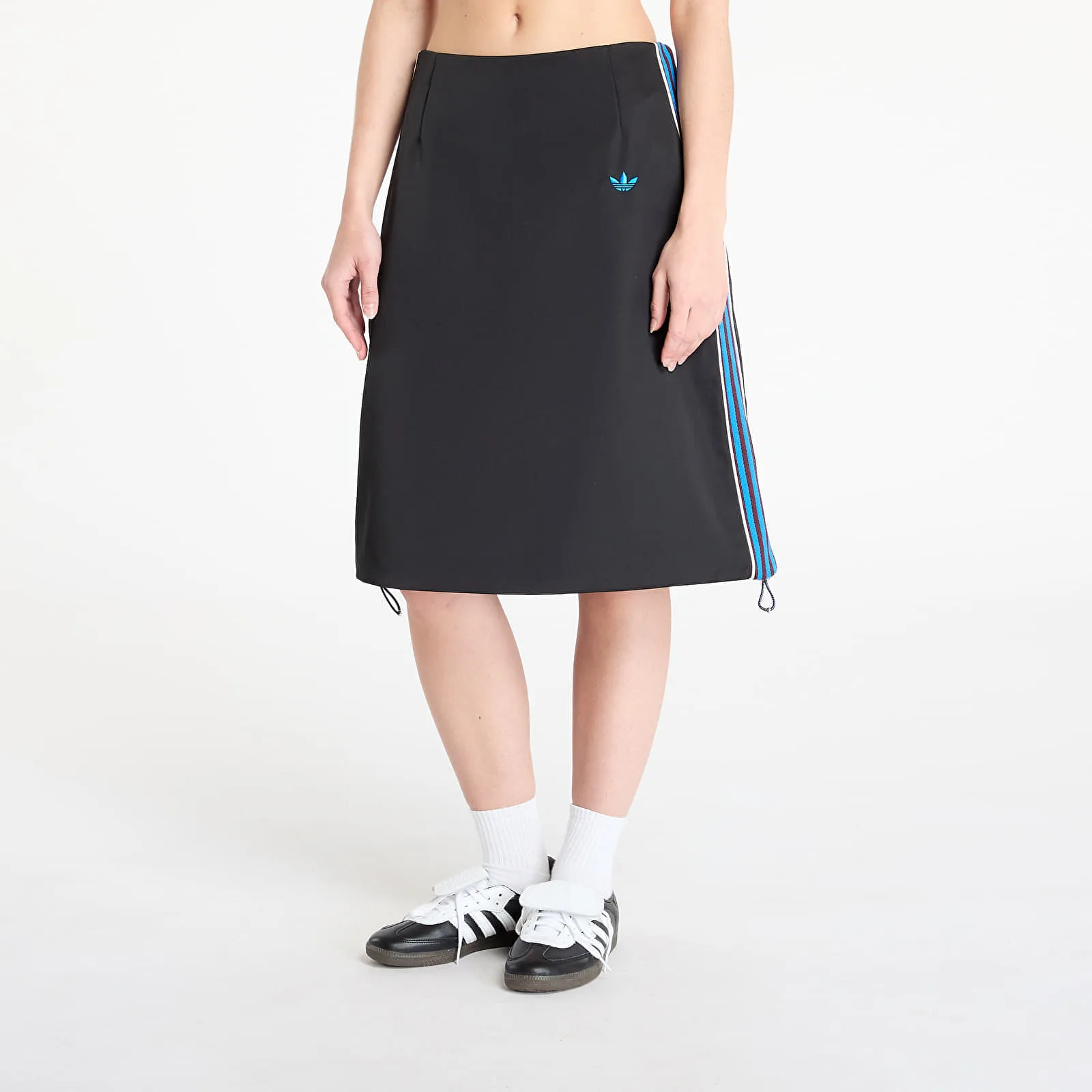 Дамска пола adidas Originals x Wales Bonner Satin черна – Black – Дамски миди поли
