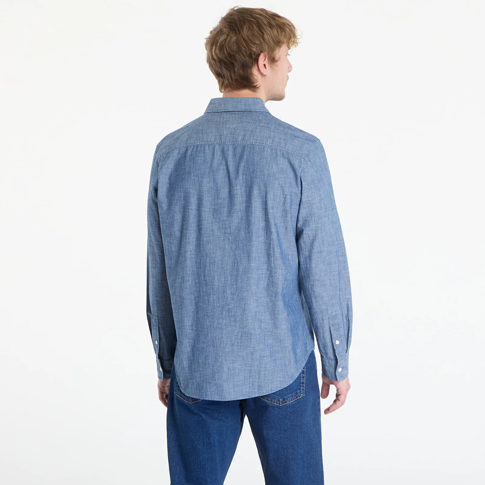 Риза Calvin Klein Jeans Ls Chambray Classic Shirt Blue Descent XL – Мъжки ризи