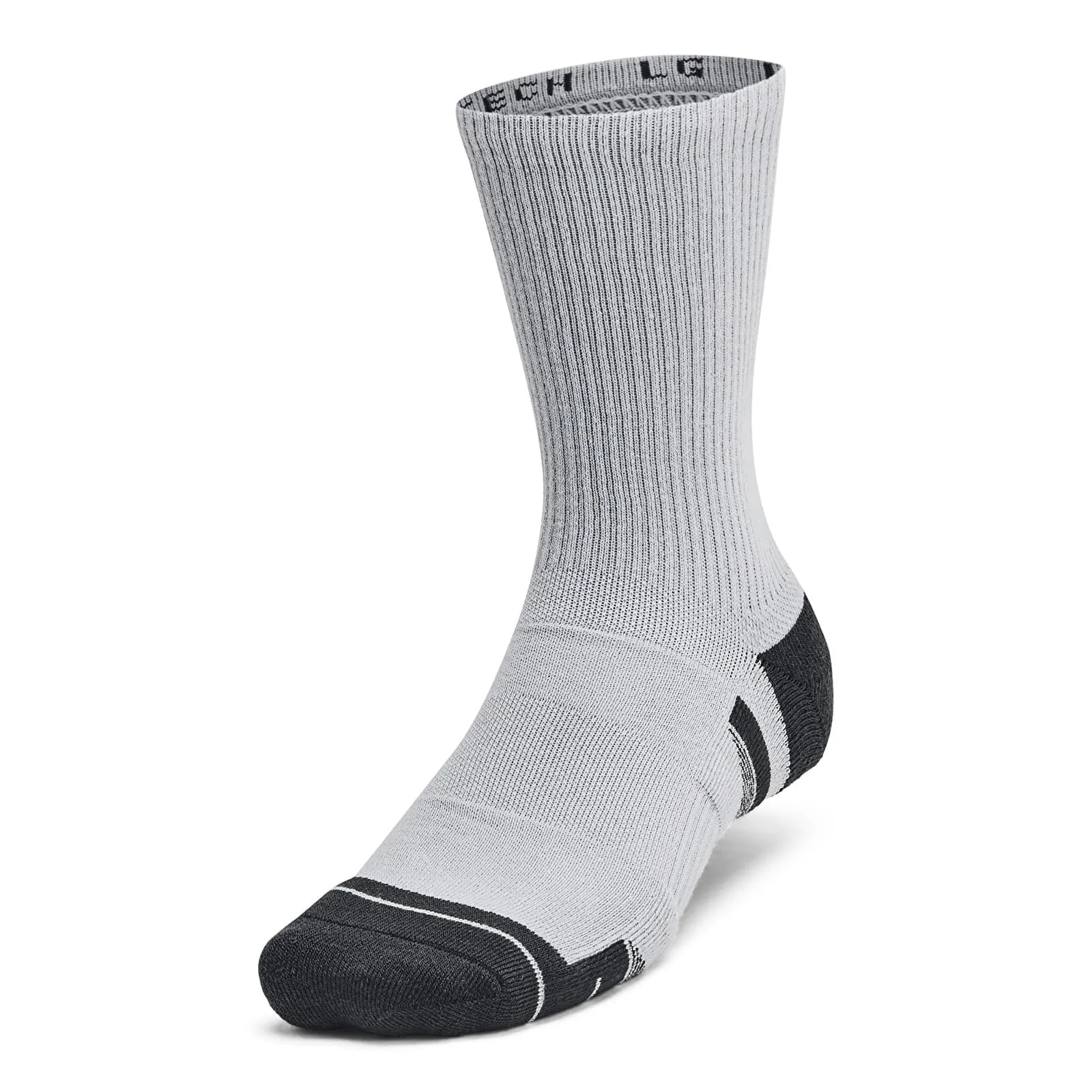 Чорапи Under Armour Unisex Under Armour Perf Tech 6-Pack Crew Mod Gray/ Mod Gray/ Jet Gray M – Mod Gray|Jet Gray – Мъжки чорапи