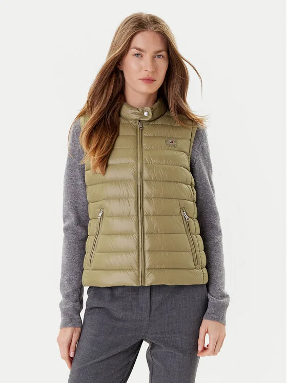 Tommy Hilfiger Жилетка за костюм WW0WW45499 Каки Regular Fit – Дамски елеци
