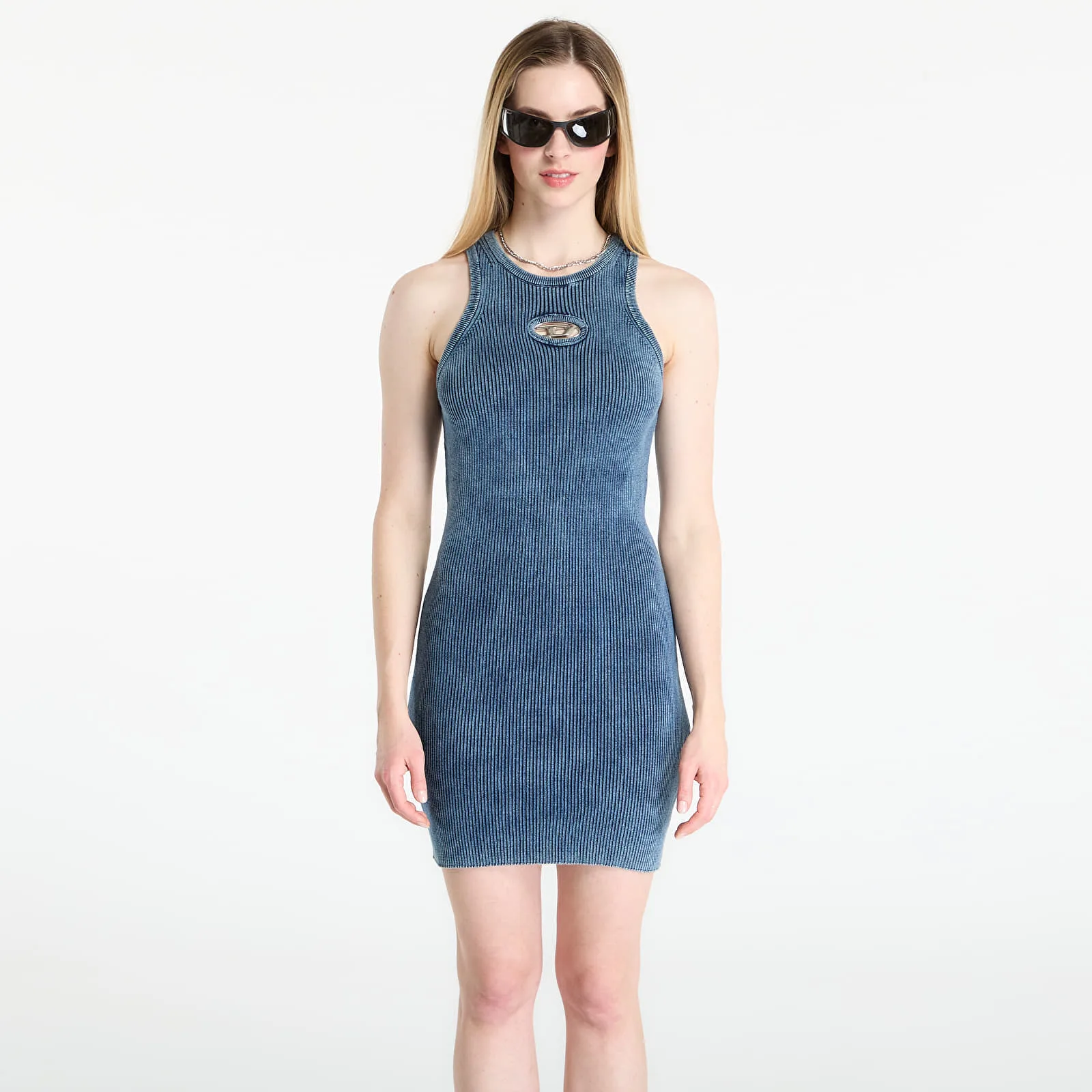 Облекло DIESEL M-Anchorage-Sl Dress Blue L – Дамски рокли