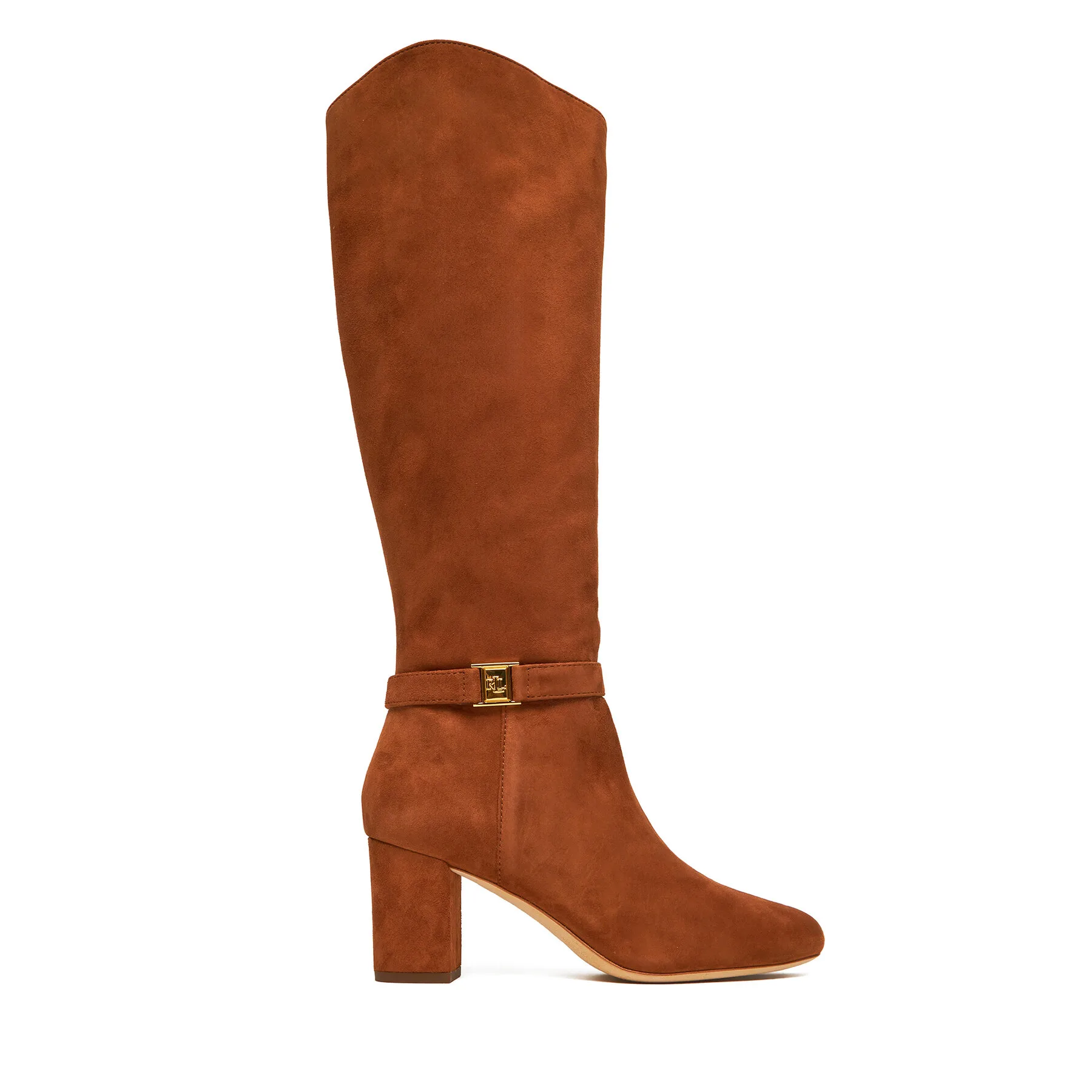 Ботуши LAUREN RALPH LAUREN Kellie 802967843002 Кафяв – Дамски ботуши на ток