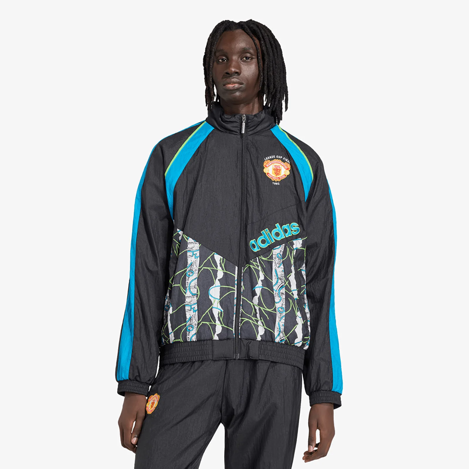 Суитшърт adidas Manchester United Woven Track Top 90 Black S – Мъжки суитшърти и худита