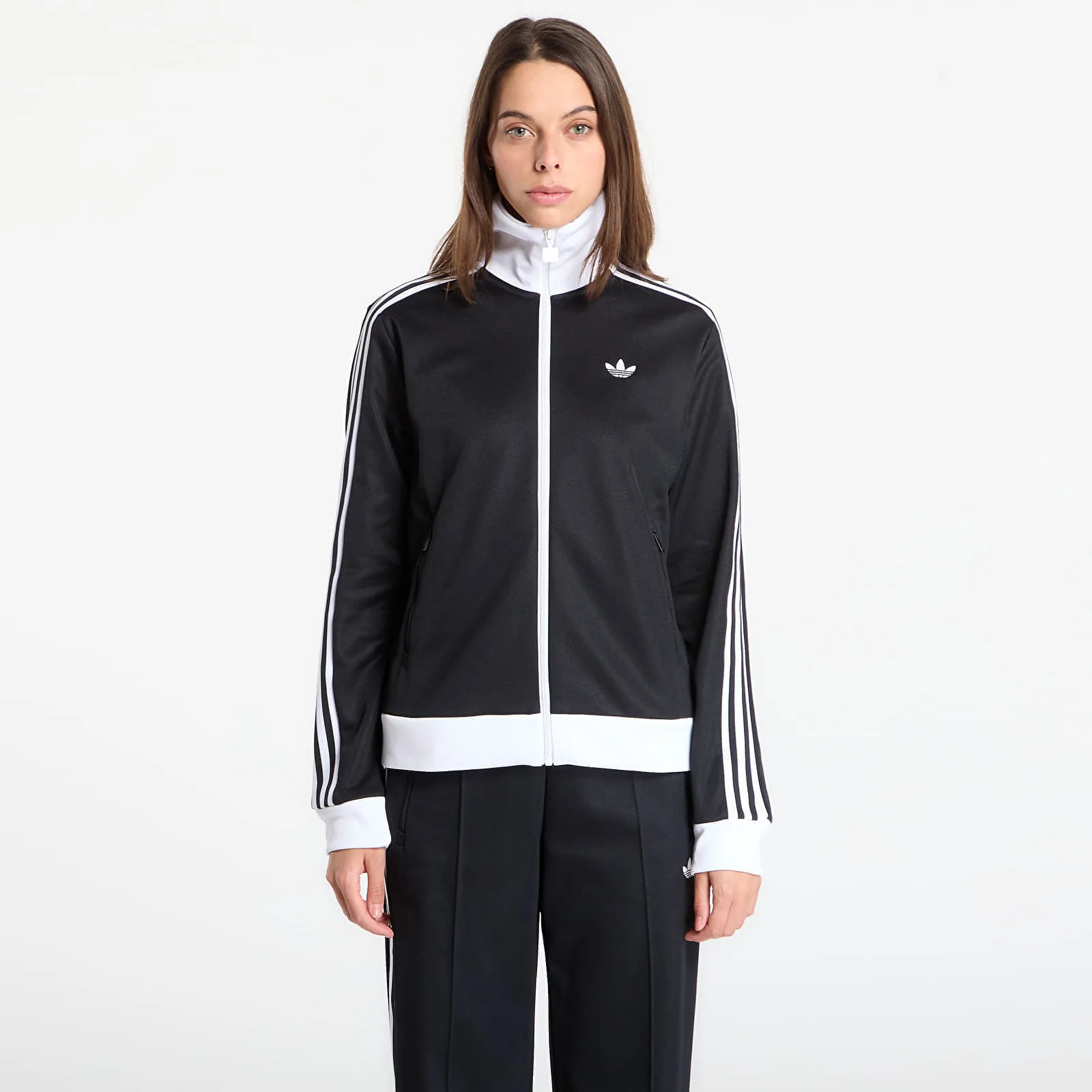 Суитшърт adidas Classic Track Top Black/ White XS – Black|White – Дамски суитшърти и худита
