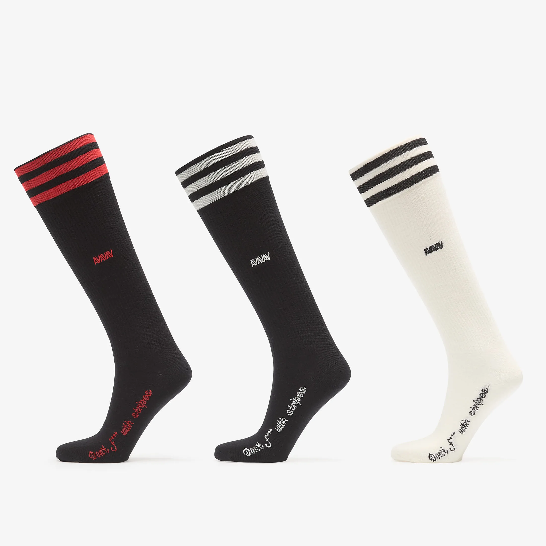 Чорапи adidas By Avavav Kneesocks 3-Pack Cream White/ Black/ Black L – Cream White|Black