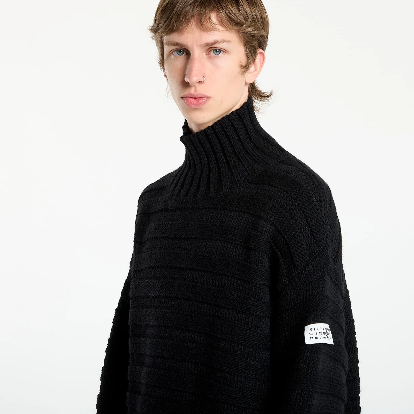 Мъжки суитшърт MM6 Maison Margiela Pullover черен – Black – Мъжки суитшърти без цип