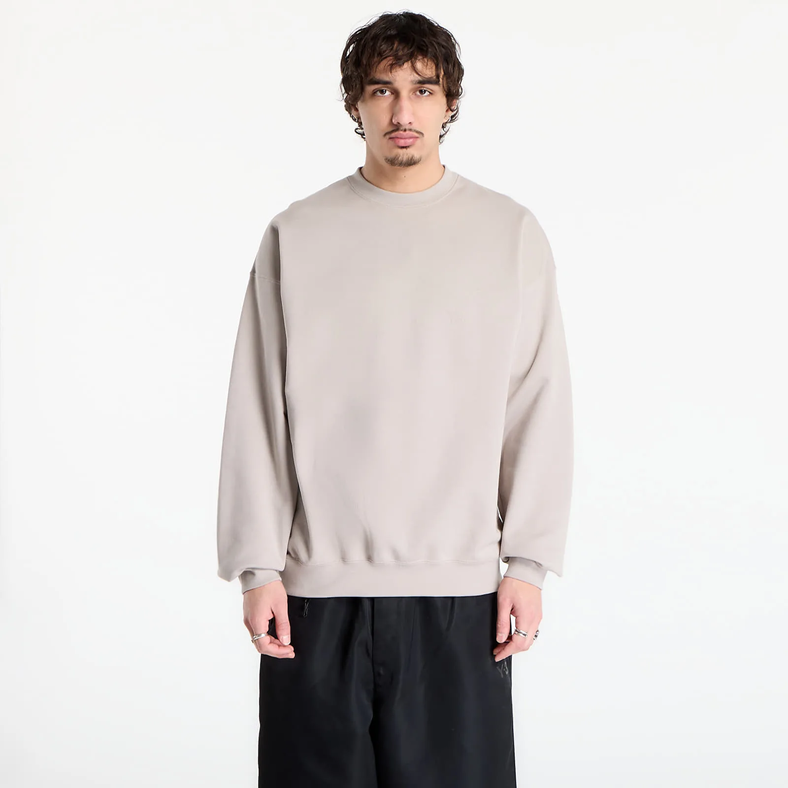 Мъжки суитшърт Y-3 Brushed Terry светлокафяв – Light Brown – Мъжки суитшърти без цип