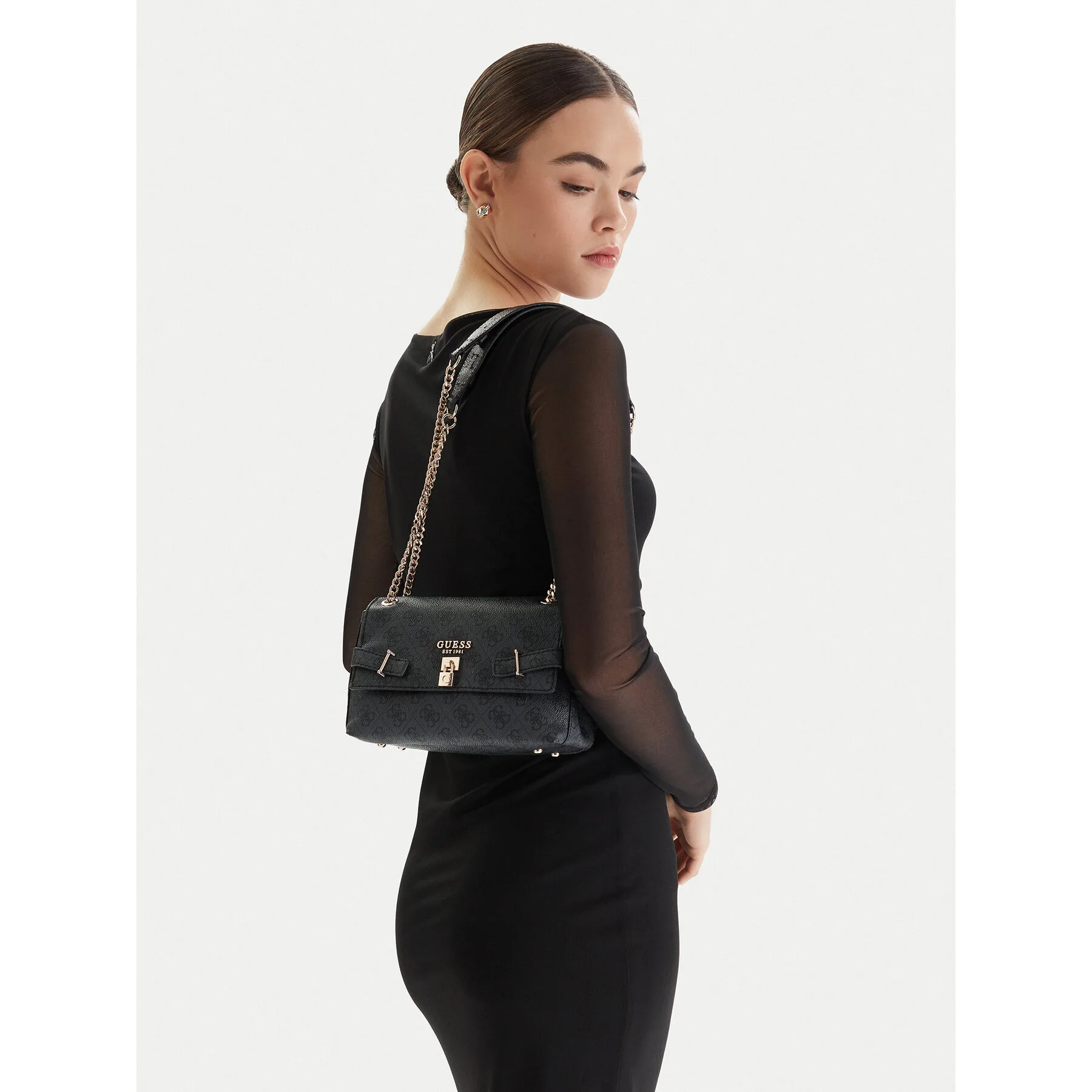 Дамска чанта Guess Yesba HWSG78 33210 черна – Черен – Класически дамски чанти