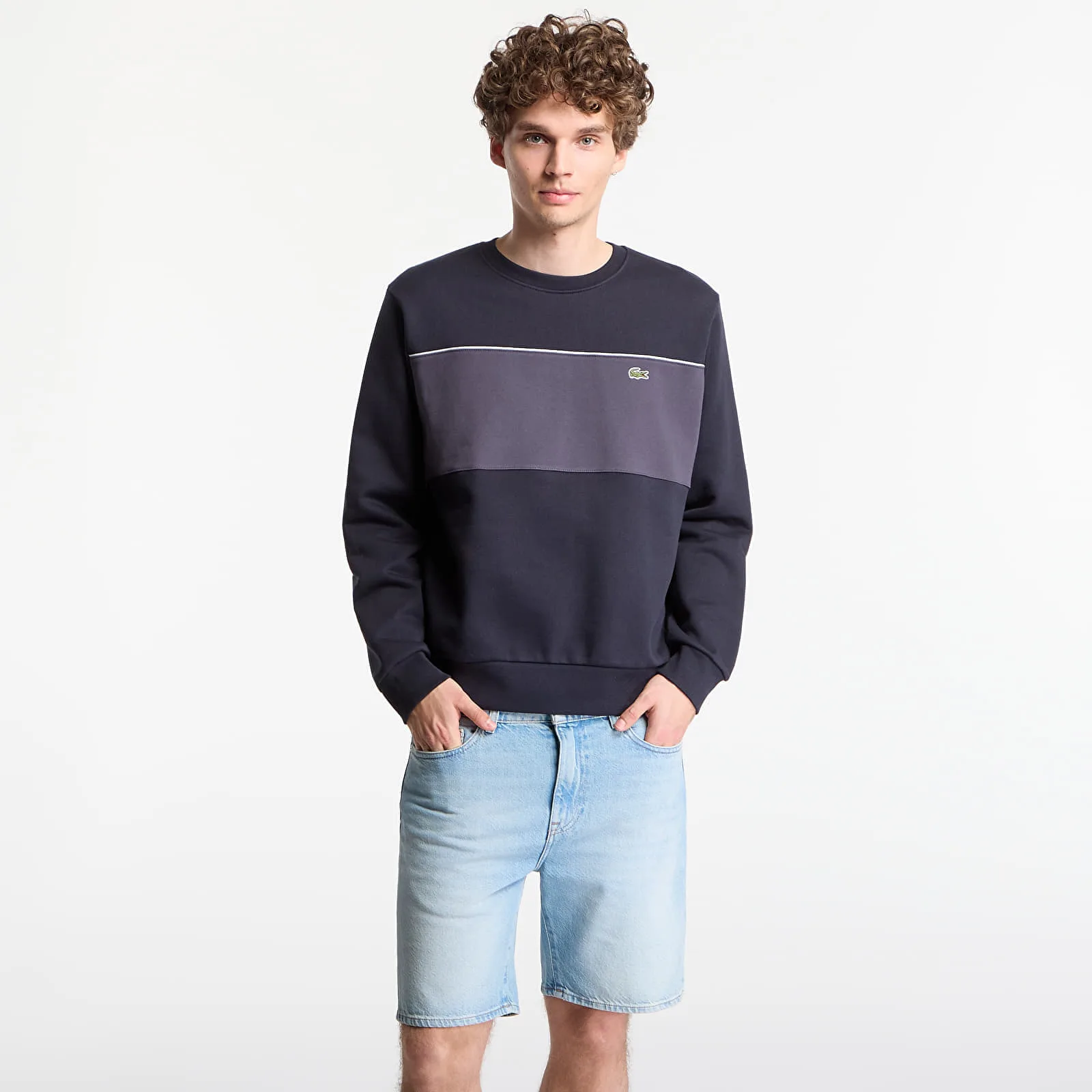 Суитшърт LACOSTE Sweatshirt Blackbird/ Graphite 6 – Blackbird|Graphite – Мъжки суитшърти и худита