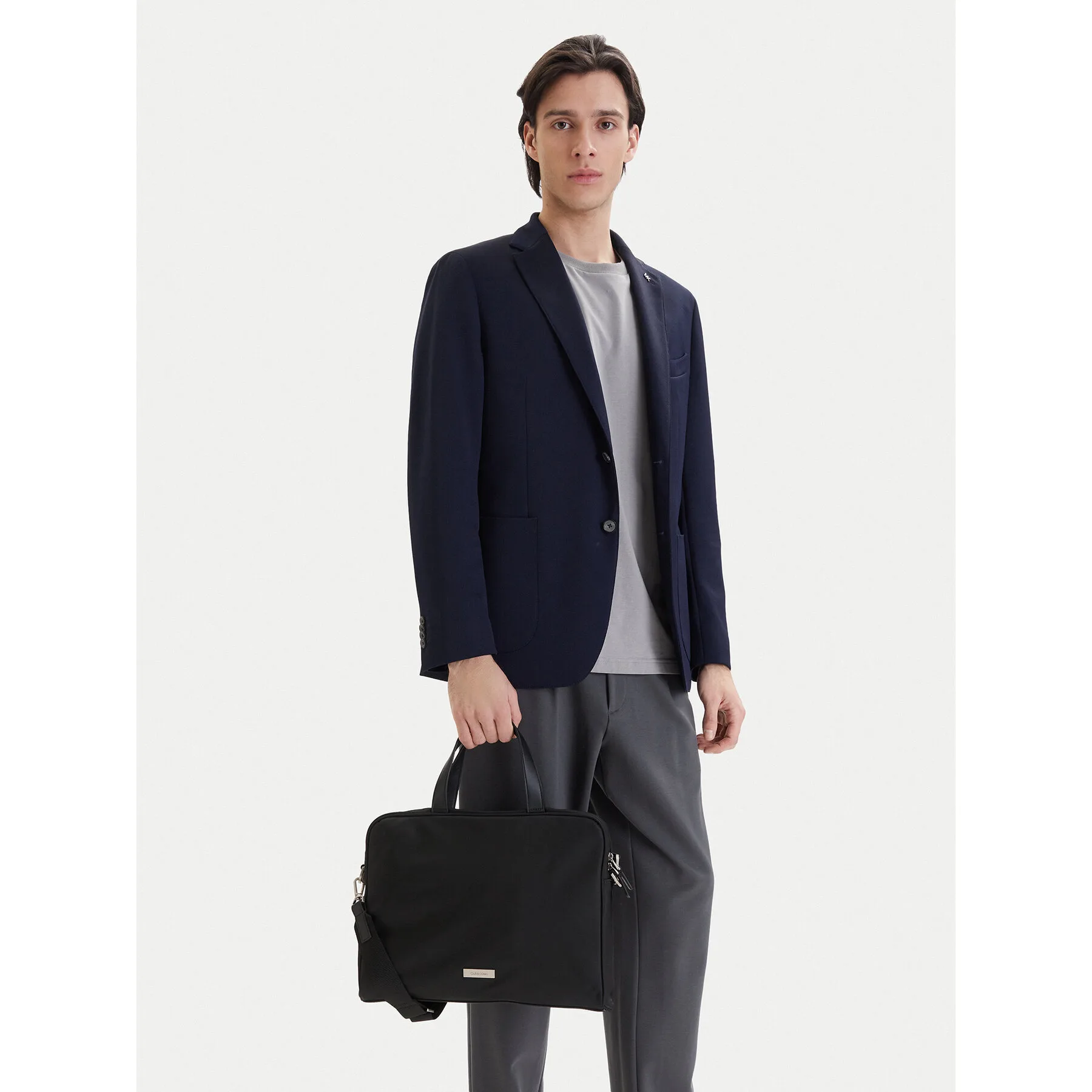 Чанта за лаптоп Calvin Klein Sleek Slim Commuter черна – Черен – Чанти за лаптоп