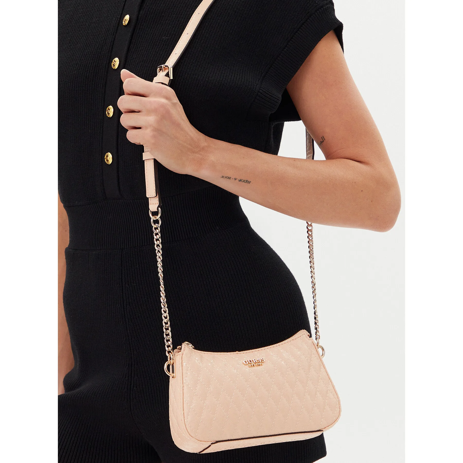 Дамска чанта Guess HWGG9626720 Розов – Дамски чанти тип плик