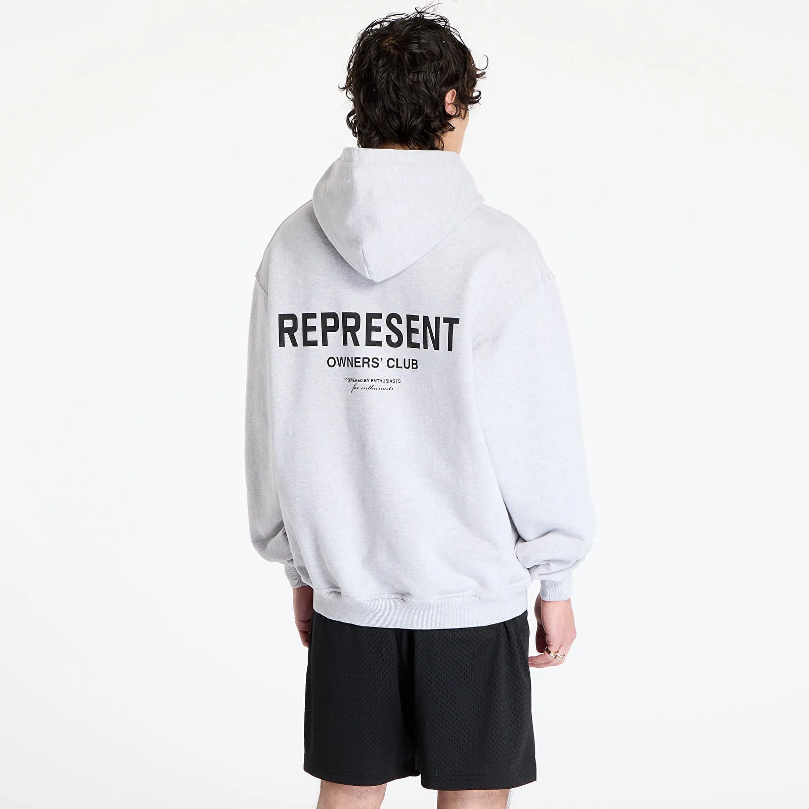 Мъжки суитшърт с качулка REPRESENT Owners Club сив – Ash Grey – Мъжки худита