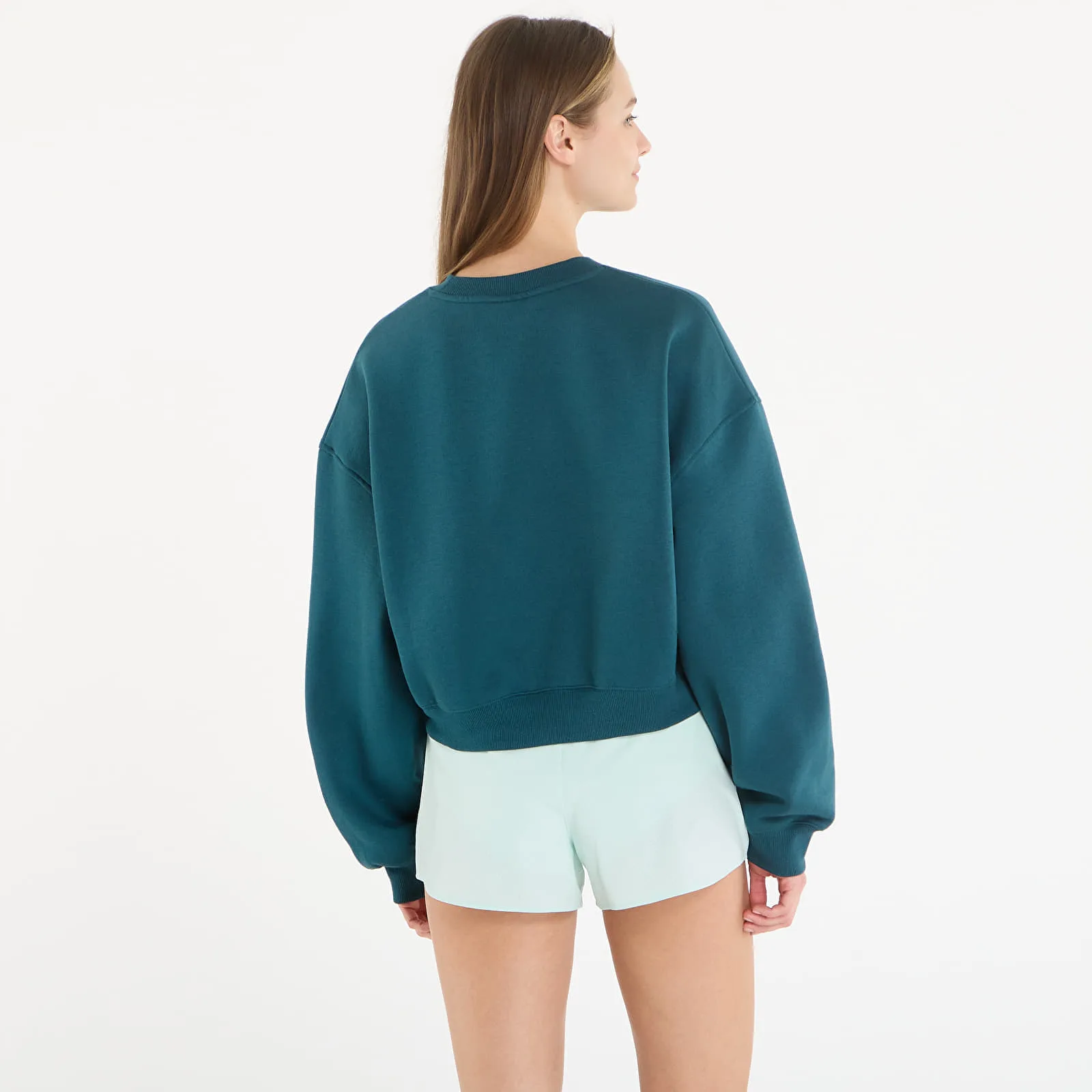 Дамски полар New Balance Linear Heritage зелен – Medusa Green – Дамски полари